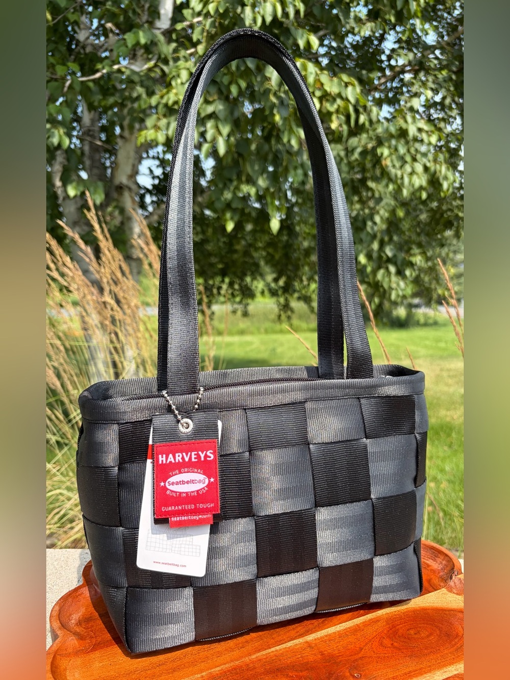Vintage Harvey’s “The Original Seatbelt Bag” Medium Tote Black NWT